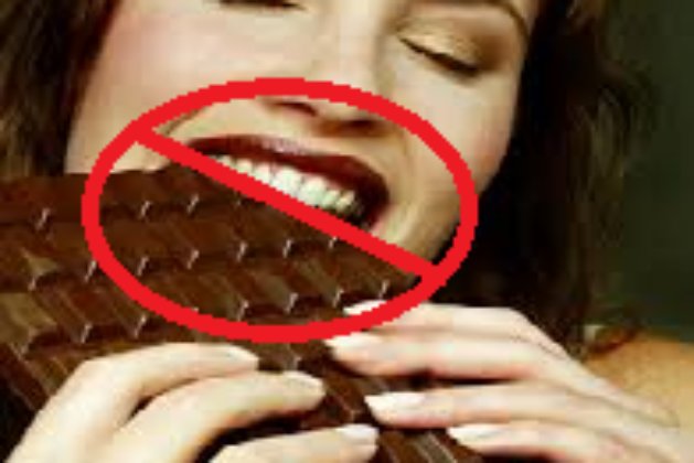 Women with chocolate Addiction