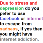 Internet addiction due to sadness
